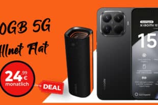 Xiaomi 15T Pro 512GB & Xiaomi Sound Party mit 80GB Allnet Flat nur 24.99 Euro monatlich