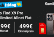 OPPO Find X9 Pro für einmalig 499 Euro mit unlimited Allnet Flat und 100 Euro Wechselbonus für 34.99 Euro monatlich