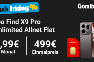 OPPO Find X9 Pro für einmalig 499 Euro mit unlimited Allnet Flat und 100 Euro Wechselbonus für 34.99 Euro monatlich