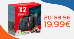 Nintendo Switch2 mit Mario Kart World Set für einmalig 19 Euro mit 20GB Allnet Flat nur 19.99 Euro monatlich