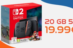 Nintendo Switch2 mit Mario Kart World Set für einmalig 19 Euro mit 20GB Allnet Flat nur 19.99 Euro monatlich