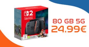Nintendo Switch2 mit Mario Kart World Set mit Handyvertrag - 80GB Allnet Flat nur 24.99 Euro monatlich