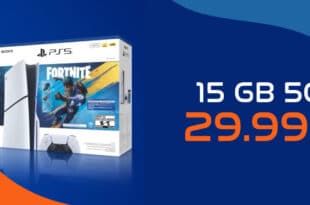 PS5 PlayStation 5 Slim - Fortnite Flowering Chaos Bundle mit 15GB Allnet Flat (+999 GB Datendepot) und 100 Euro Wechselbonus nur 29.99 Euro monatlich