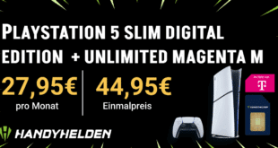 PS5 PlayStation 5 Slim - Fortnite Flowering Chaos Bundle mit Telekom unlimited Allnet Flat und 150 Euro Wechselbonus und 100 Euro Cashback nur 27.95 Euro monatlich