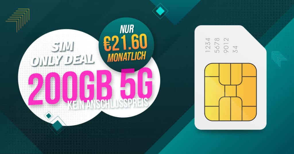 monatlich kündbar - 200GB Allnet Flat im Telekom Netz nur 21.60 Euro monatlich