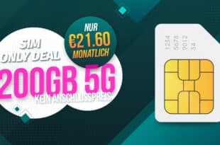 monatlich kündbar - 200GB Allnet Flat im Telekom Netz nur 21.60 Euro monatlich