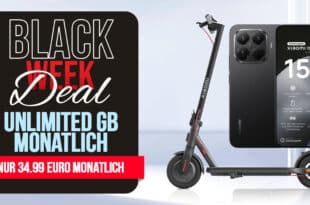 Xiaomi 15T Pro & Electric Scooter 5 für einmalig 49.95 Euro mit unlimited Allnet Flat und 100 Euro Wechselbonus nur 34.99 Euro monatlich