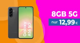 Samsung Galaxy A56 256GB für einmalig 39 Euro mit 8GB Allnet Flat nur 12.99 Euro monatlich