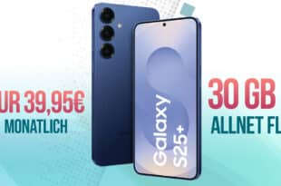 Samsung Galaxy S25+ (S25Plus) mit 30GB Allnet Telekom MagentaMobil S Eco und 120 Euro Cashback nur 39.95 Euro monatlich