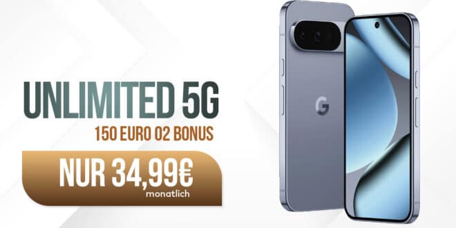 Google Pixel 10 Pro für einmalig 1 Euro (bei Einsendung Altgerät) mit unlimited Allnet Flat und 150 Euro Bonus nur 34.99 Euro monatlich