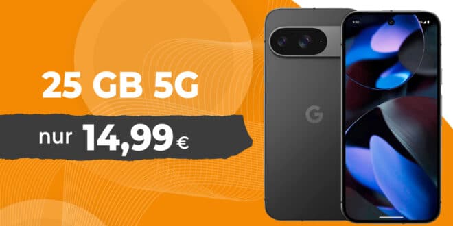 Google Pixel 9 mit 25GB Allnet Flat nur 14.99 Euro monatlich