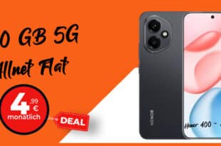 Black Friday Deal - Honor 400 256GB für einmalig 49 Euro mit 10GB Allnet Flat nur 4.99 Euro monatlich
