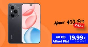 Honor 400 Pro 512GB mit 60GB Allnet Flat nur 19.99 Euro monatlich