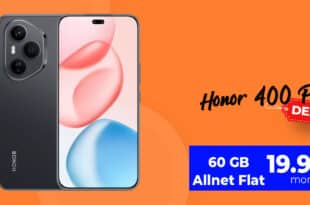 Honor 400 Pro 512GB mit 60GB Allnet Flat nur 19.99 Euro monatlich