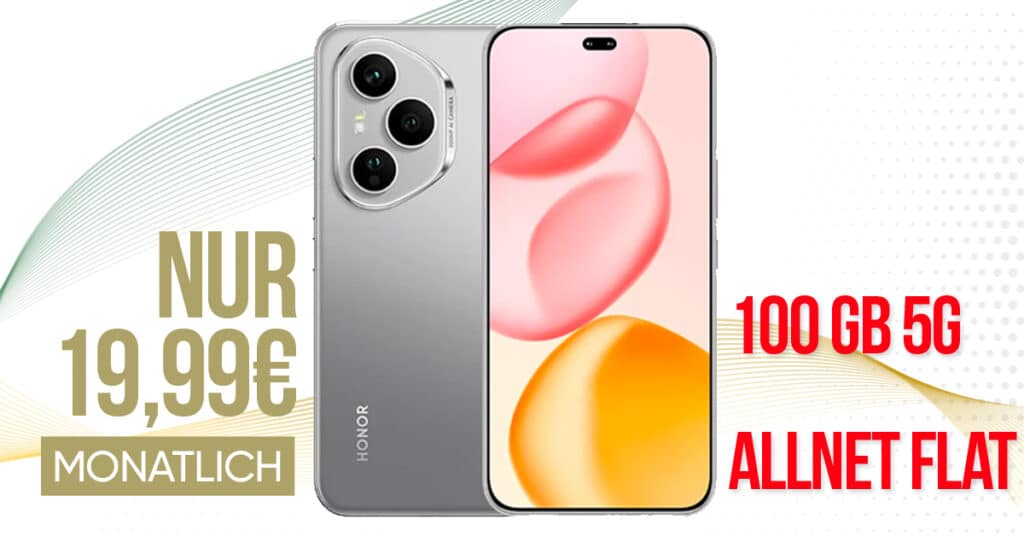 Honor 400 Pro 512GB mit otelo Vertrag – 100GB Allnet Flat und 50 Euro Cashback nur 19.99 Euro monatlich