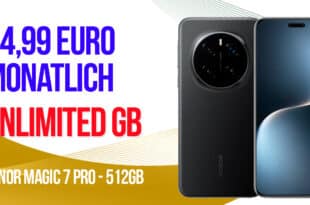 Honor Magic7 Pro 512GB mit Vodafone unlimited Allnet Flat und 100 Euro Wechselbonus nur 34.99 Euro monatlich