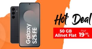Samsung Galaxy S25FE für einmalig 69 Euro mit 50GB Allnet Flat nur 19.99 Euro monatlich
