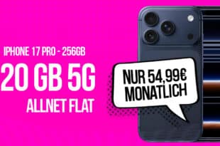 iPhone 17 Pro für einmalig 49 Euro mit 120GB Telekom Allnet Flat und 50 Euro Wechselbonus für 54.99 Euro monatlich