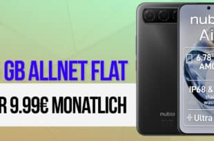 Nubia Air 256GB mit 35GB Allnet Flat und 30 Euro Wechselbonus nur 9.99 Euro monatlich