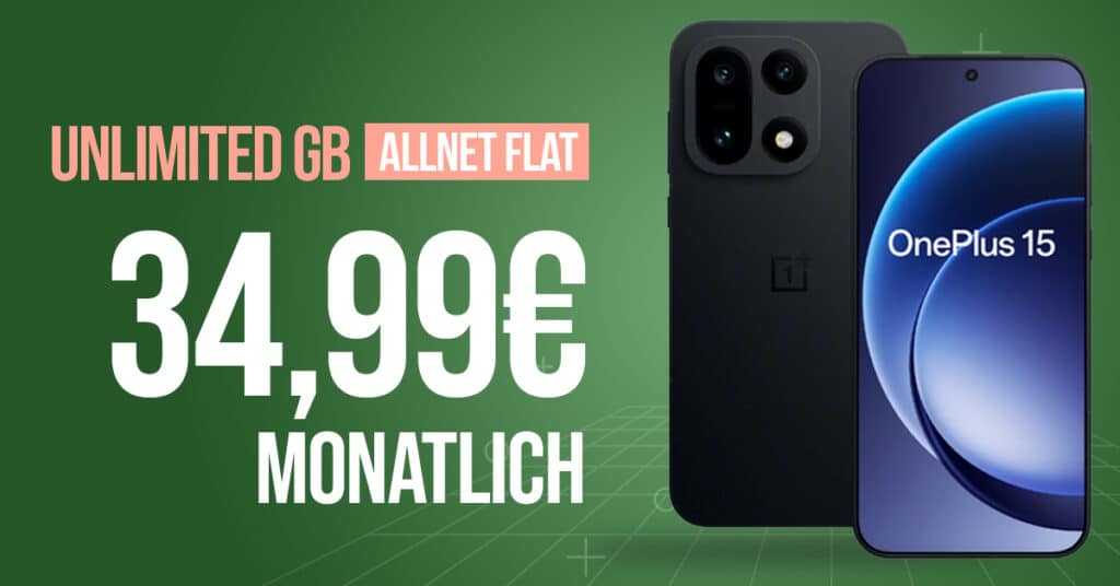 OnePlus 15 256GB für einmalig 239 Euro mit Vodafone unlimited Allnet Flat und 100 Euro Wechselbonus nur 34.99 Euro monatlich