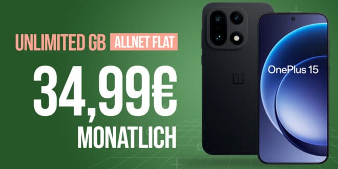 OnePlus 15 512GB für einmalig 299 Euro mit Vodafone unlimited Allnet Flat und 100 Euro Wechselbonus nur 34.99 Euro monatlich