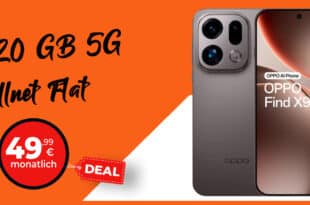 OPPO Find X9 Pro mit Vertrag - 512GB für einmalig 259 Euro mit 120GB Allnet Flat und 150 Euro Wechselbonus nur 49.99 Euro monatlich
