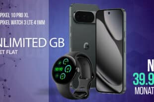 Google Pixel 10 Pro XL & Pixel Watch 3 für einmalig 89 Euro mit unlimited Allnet Flat und 150 Euro Bonus nur 39.99 Euro monatlich