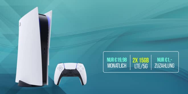 PS5 Sony Playstation 5 Slim Digital Edition mit 2x 15GB Allnet Flat nur 19.98 Euro monatlich