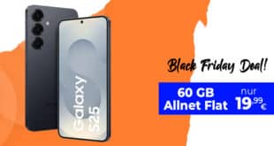 Samsung Galaxy S25 mit 60GB Allnet Flat nur 19.99 Euro monatlich