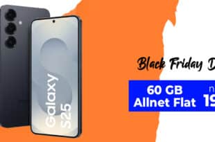 Samsung Galaxy S25 mit 60GB Allnet Flat nur 19.99 Euro monatlich