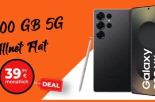 Samsung Galaxy S25 Ultra für einmalig 49 Euro mit 100GB Allnet Flat nur 39.99 Euro monatlich