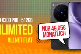 vivo X300 Pro mit Vertrag - 512GB für einmalig 409 Euro mit Telekom unlimited Allnet Flat und 150 Euro Wechselbonus nur 49.95 Euro monatlich