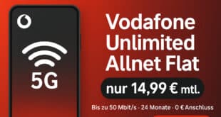 Vodafone Unlimited Allnet Flat für nur 14.99 € mtl. – einer der stärksten Deals 2025!