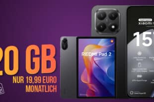 Xiaomi 15T & Xiaomi Redmi Pad 2 mit 20GB Allnet Flat und 50 Euro Wechselbonus nur 19.99 Euro monatlich
