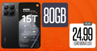 Xiaomi 15T Pro & Xiaomi 120W HyperCharge für einmalig 99 Euro mit 80GB Allnet Flat nur 24.99 Euro monatlich