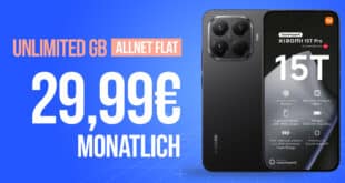 Xiaomi 15T Pro mit Vertrag - 512GB für einmalig 89.99 Euro mit o2 unlimited on Demand Allnet Flat und 150 Euro Bonus nur 29.99 Euro monatlich