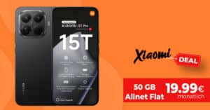Xiaomi 15T Pro 512GB mit 50GB Allnet Flat nur 19.99 Euro monatlich