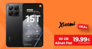Xiaomi 15T Pro 512GB mit 50GB Allnet Flat nur 19.99 Euro monatlich