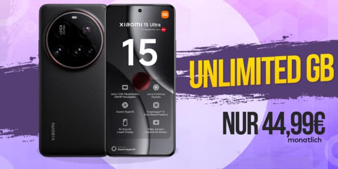 Xiaomi 15 Ultra für einmalig 199 Euro mit Vodafone unlimited Allnet Flat und 100 Euro Wechselbonus nur 44.99 Euro monatlich