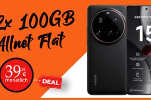 Xiaomi 15 Ultra 512GB & 120W HyperCharge für einmalig 99 Euro mit 2x 100GB Allnet Flat nur 39.98 Euro monatlich