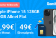 Tages-Deal - iPhone 15 für einmalig 49 Euro mit 50GB Allnet Flat und 150 Euro Wechselbonus nur 29.99 Euro monatlich