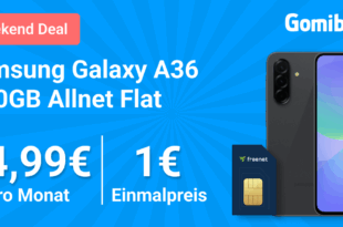 Samsung Galaxy A36 mit 50GB Allnet Flat und 150 Euro Wechselbonus nur 14.99 Euro monatlich