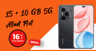 Honor 400 Pro 512GB mit 15GB Allnet Flat (+10GB extra SIM) nur 16.98 Euro monatlich