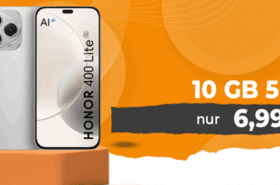Honor 400 lite 256GB für einmalig 49 Euro mit 10GB Allnet Flat nur 6.99 Euro monatlich