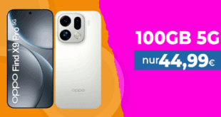 OPPO Find X9 Pro für einmalig 349 Euro mit 100GB Allnet Flat und 150 Euro Wechselbonus nur 44.99 Euro monatlich