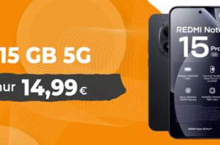 Xiaomi Redmi Note 15 Pro für einmalig 45 Euro mit 15GB Allnet Flat nur 14.99 Euro monatlich