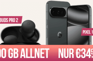 Google Pixel 10 Pro & Pixel Buds Pro 2 für einmalig 29 Euro mit 300GB Allnet Flat und 150 Euro o2 Bonus nur 34.99 Euro monatlich