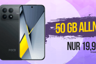 POCO F8 Pro 256GB für einmalig 99 Euro mit 50GB Allnet Flat nur 19.99 Euro monatlich