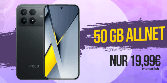 POCO F8 Pro 256GB für einmalig 99 Euro mit 50GB Allnet Flat nur 19.99 Euro monatlich