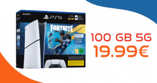 PS5 Slim Digital Edition Fortnite Flowering Chaos Bundle für einmalig 49.95 Euro mit 100GB Allnet Flat nur 19.99 Euro monatlich